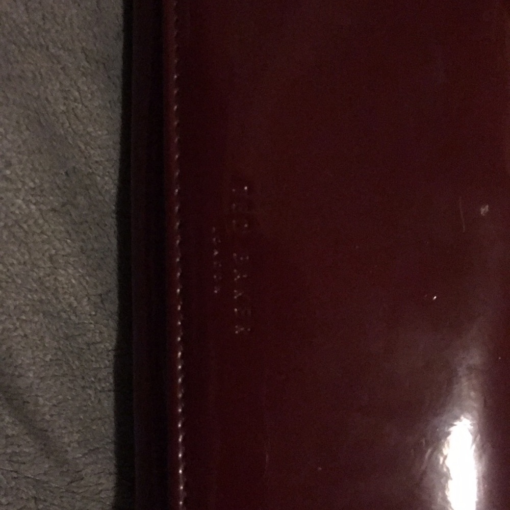 Used red baker wallet- deep red
